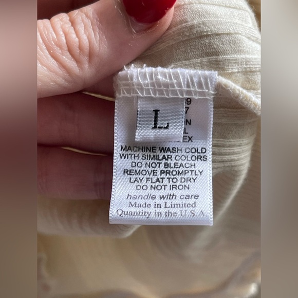 NWT MICHAEL LAUREN on Revolve Roberto Long Sleeve Ruffle Cardigan in Ivory - Picture 10 of 15